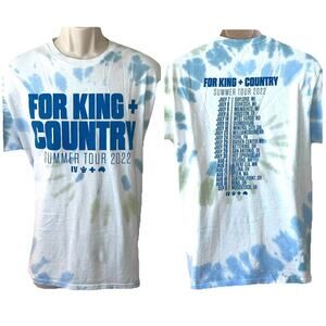 For King & Country 2022 Concert Tour Tie Dye Shirt Mens Size Large Colortone